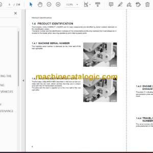 Komatsu SK820-5 Turbo Skid Steer Loader Operation and Maintenance Manual (WEAM005100)