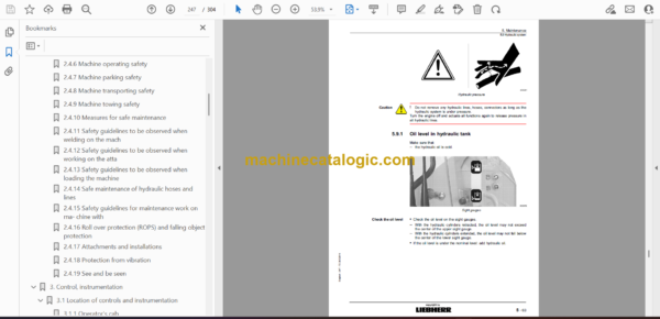 Liebherr PR 724L, PR 724XL, PR 724LGP Crawler Dozer Operating Manual (From SN 13743) - Image 2
