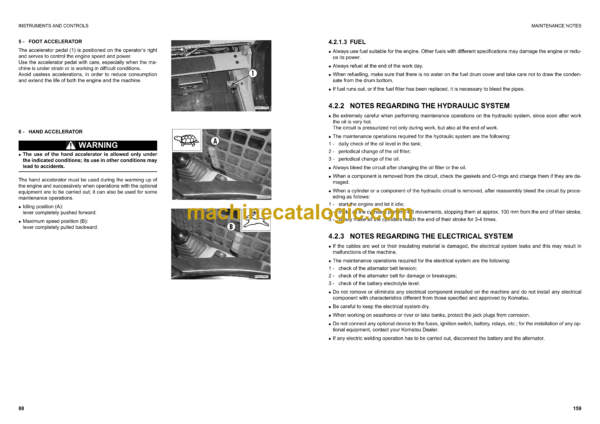 Komatsu SK815-5 Turbo Skid Steer Loader Operation and Maintenance Manual (WEAM005004) - Image 3