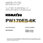 Komatsu PW170ES-6K Hydraulic Excavator Shop Manual (UEBM001001)