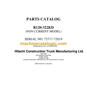 Hitachi R120-322KD Parts Catalog