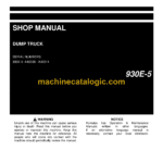 Komatsu 930E-5 Dump Truck Shop Manual (CEBM038103)