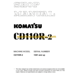 Komatsu CD110R-2 Crawler Carrier Shop Manual (SEBM030003)