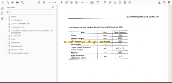 Komatsu BR100J-1, BR100R-1 Mobile Crusher Operation and Maintenance Manual (SEAM012200) - Image 2