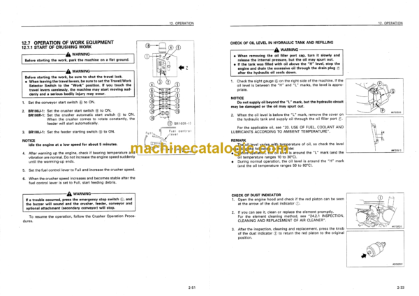 Komatsu BR100J-1, BR100R-1 Mobile Crusher Operation and Maintenance Manual (SEAM012200) - Image 3