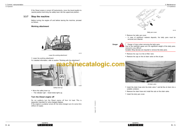 Liebherr PR 744L, PR 744LGP Crawler Dozer Operating Manual (From SN 13743) - Image 3