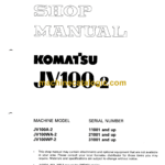 Komatsu JV100-2 Vibration Roller Shop Manual (SEBM011404)