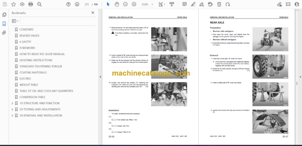 Komatsu WH609-1E0, WH613-1E0, WH713-1E0, WH714H-1E0, WH716-1E0 Telescopic Handler Shop Manual (WEBM008500) - Image 2