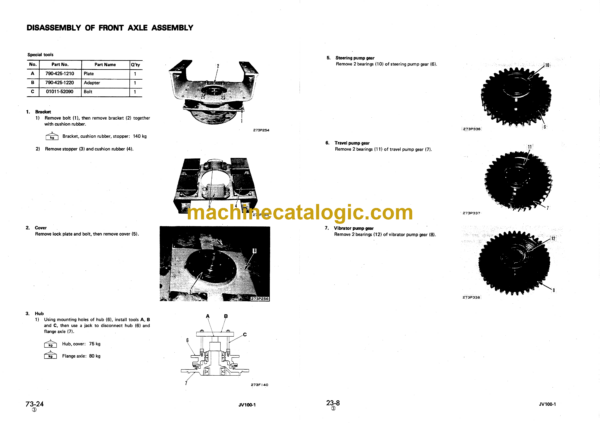 Komatsu JV100A-1, JV100WA-1, JV100WP-1 Vibration Roller Shop Manual (SEBM02650103K) - Image 3