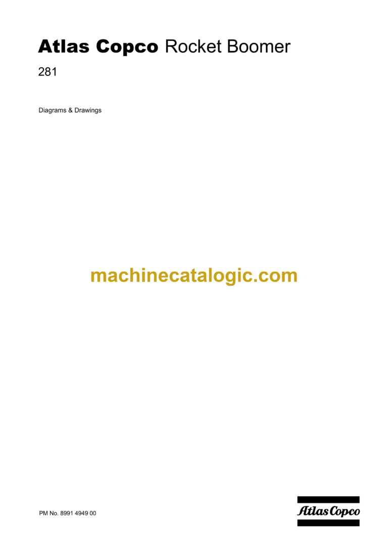 Atlas Copco Rocket Boomer 281 Diagrams and Drawings Manual