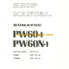 Komatsu PW60-1, PW60N-1 Wheeled Excavator Shop Manual (SEBM020BA00)