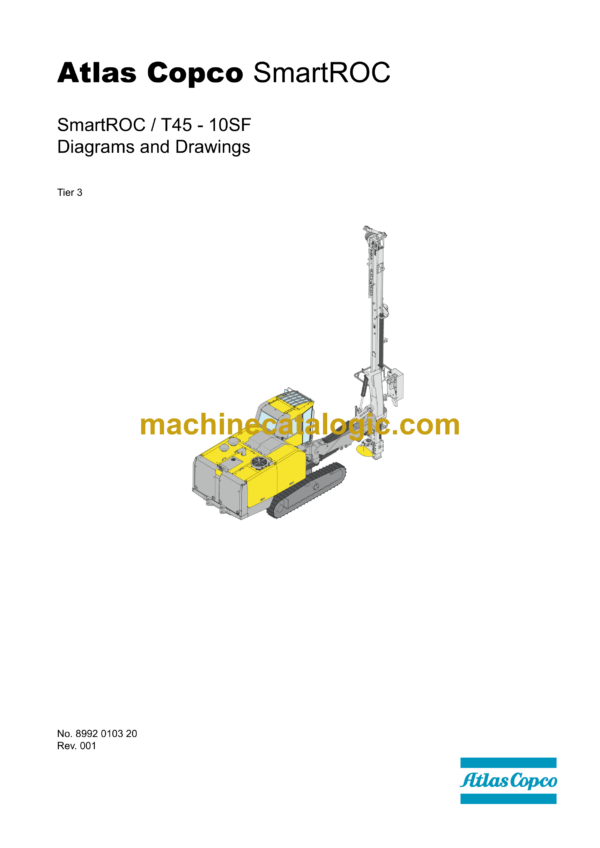 Atlas Copco SmartROC T45-10SF Tier 3 Diagrams and Drawings Manual