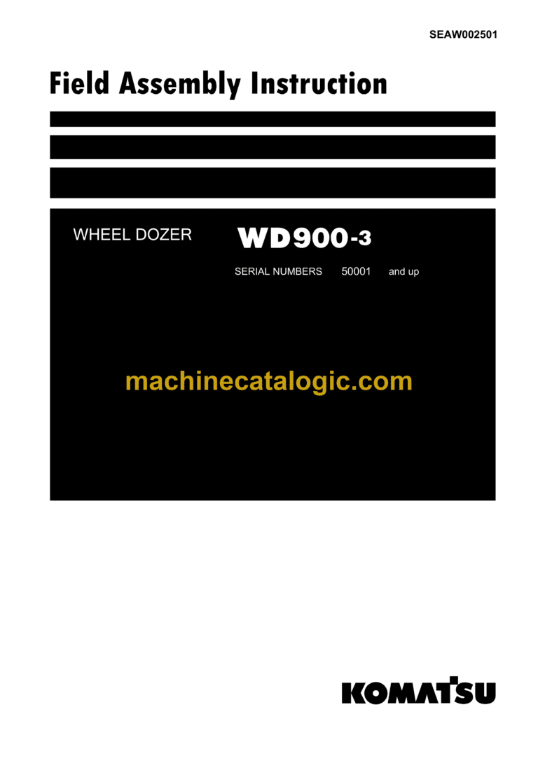 Komatsu WD900-3 Wheel Dozer Field Assembly Manual (SEAW002501)