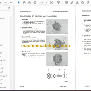 Komatsu PW60-1, PW60N-1 Wheeled Excavator Shop Manual (SEBM020BA00)