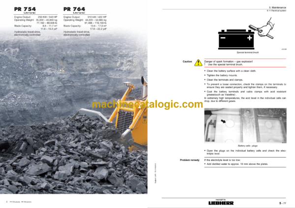 Liebherr PR 754 Litronic Crawler Dozer Operating Manual (From SN 10272) - Image 3