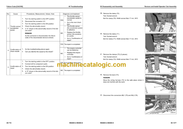 Komatsu WA800-8, WA900-8 Wheel Loader Shop Manual (SEN06799-16) - Image 4