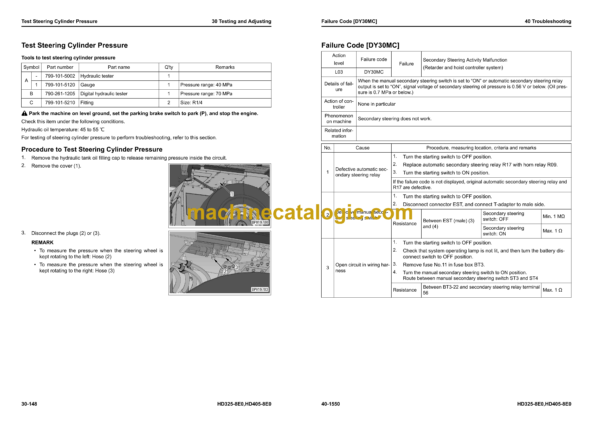 Komatsu HD325-8E0, HD405-8E0 Dump Truck Shop Manual (SEN06745-13) - Image 4