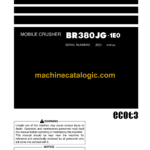 Komatsu BR380JG-1E0 Mobile Crusher Operation and Maintenance Manual (TEN00168-03)