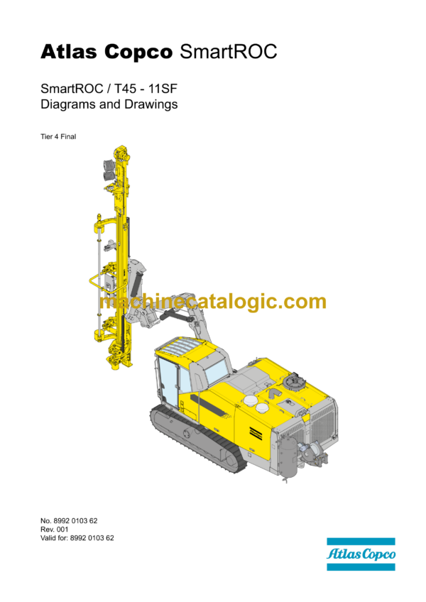 Atlas Copco SmartROC T45-11SF Tier 4 Final Diagrams and Drawings Manual
