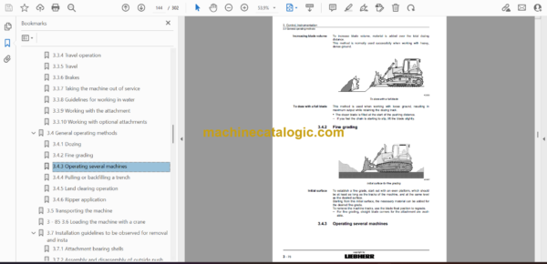 Liebherr PR 754 Litronic Model No.990 Crawler Dozer Operating Manual (From SN 13743) - Image 2