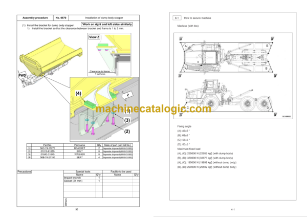 Komatsu HM400-5E0 Articulated Dump Truck Field Assembly Manual (GEN00191-07) - Image 2
