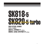 Komatsu SK815-5, SK820-5 Turbo Skid Steer Loader Shop Manual (WEBM005001)