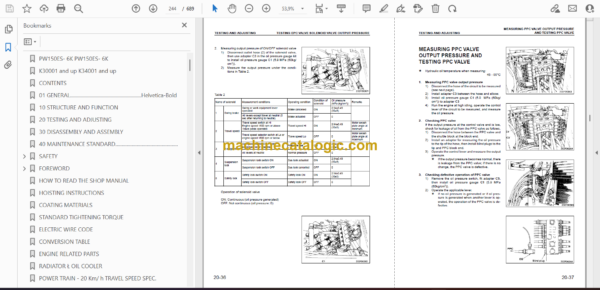 Komatsu PW150ES-6K Hydraulic Excavator Shop Manual (UEBM000401) - Image 2