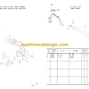 Hitachi K225US, K225USLC, K225US-E, K-225USLC-E Parts Catalog