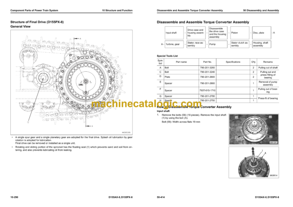 Komatsu D155AX-8, D155PX-8 Bulldozer Shop Manual (SEN06948-04) - Image 4