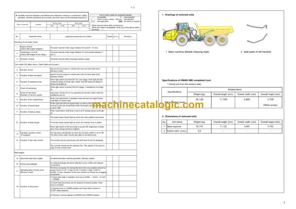 Komatsu HM400-3M0 Articulated Dump Truck Field Assembly Manual (GEN00125-07) - Image 3