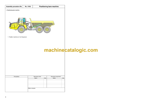 Komatsu HM400-3M0 Articulated Dump Truck Field Assembly Manual (GEN00125-07) - Image 4
