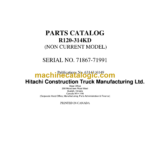Hitachi R120-314KD Parts Catalog