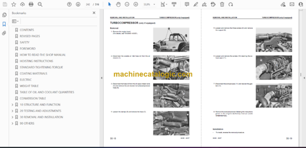 Komatsu WH609-1, WH613-1, WH713-1, WH714-1, WH714-1, WH716-1 Telescopic Handler Shop Manual (WEBM005700) - Image 2