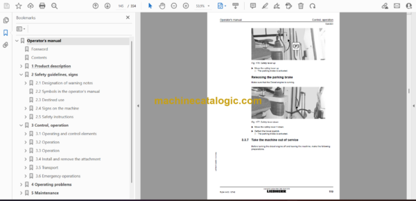 Liebherr RL 54 Pipe Layer Operating Manual (From SN 13743) - Image 2