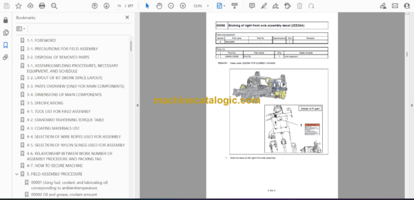 Komatsu HD785-8 Dump Truck Field Assembly Manual (GEN00183-10) - Image 2