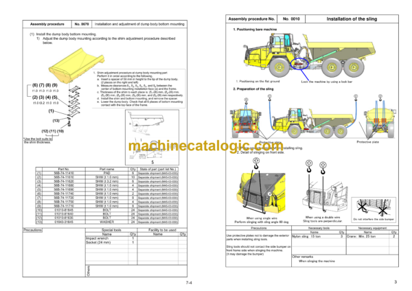 Komatsu HM400-3R Articulated Dump Truck Field Assembly Manual (GEN00124-07) - Image 3