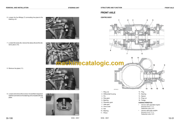 Komatsu WH609-1, WH613-1, WH713-1, WH714-1, WH714-1, WH716-1 Telescopic Handler Shop Manual (WEBM005700) - Image 3