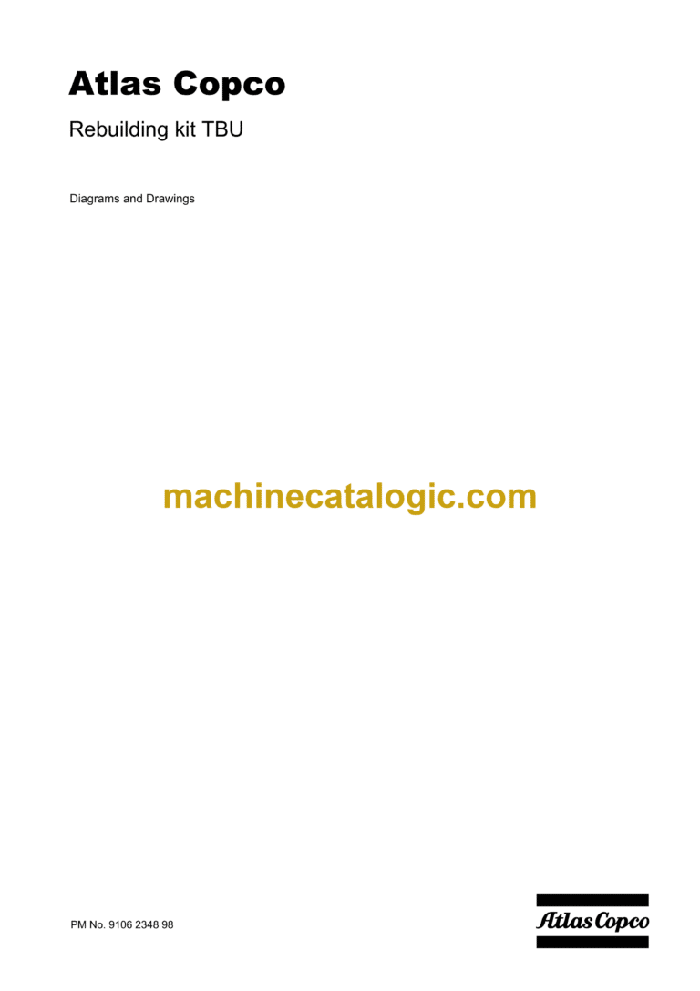 Atlas Copco Rebuilding Kit TBU Diagrams and Drawings Manual