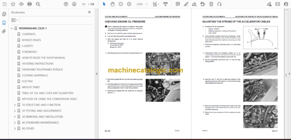 Komatsu CK20-1 Crawler Skid Steer Loader Shop Manual (WEBM006400) - Image 2