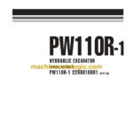 Komatsu PW110R-1 Hydraulic Excavator Shop Manual (WEBM000802)
