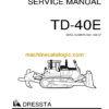 Dressta TD-40E Crawler Dozer Service Manual (SN 02001 AND UP)