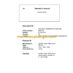 Liebherr PR 734 Type No. 1481, 1482, 1659 Crawler Dozer Operating Manual (From SN 13743)