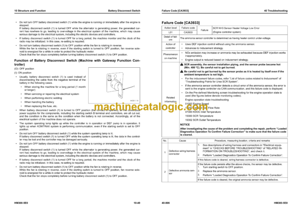 Komatsu HM300-5E0 Articulated Dump Truck Shop Manual (SEN06746-17) - Image 4