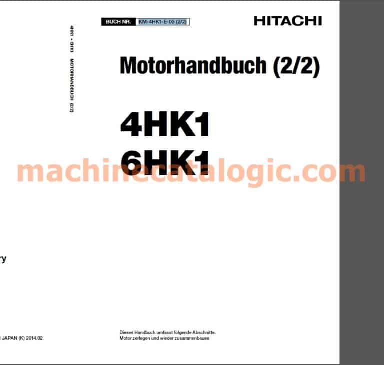 Hitachi 4HK1 & 6HK1 – Motorhandbuch (Deutsch, PDF)