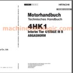 Hitachi 4HK1 Interim Tier 4 - Stage III B – Motorhandbuch & Technisches Handbuch (Deutsch, PDF)