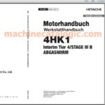Hitachi 4HK1 Interim Tier 4 - Stage III B – Motorhandbuch & Werkstatthandbuch (Deutsch, PDF)