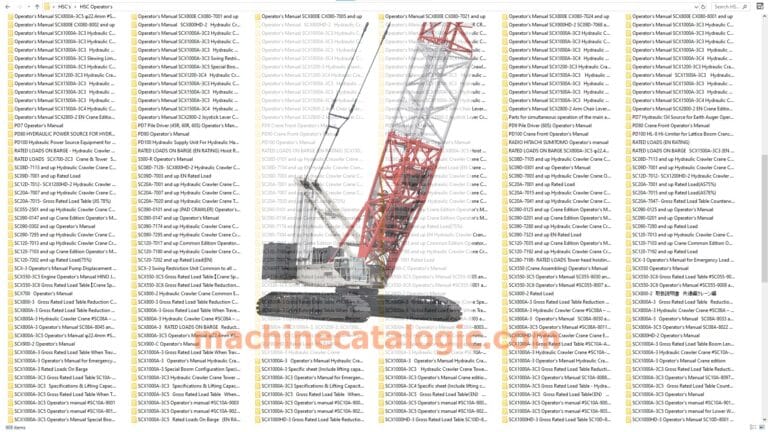 Hitachi Sumitomo HSC Crane Operator's and Maintenance Manual PDF 2025 All Models (14.1 GB)