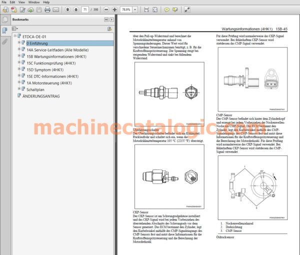 Hitachi 4HK1 Interim Tier 4 - Stage III B – Motorhandbuch & Technisches Handbuch (Deutsch, PDF) - Image 3