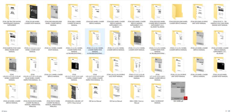 TCM Wheel Loader Service Manual PDF DVD