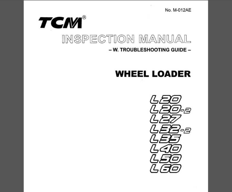 TCM Wheel Loader shop Manual PDF DVD